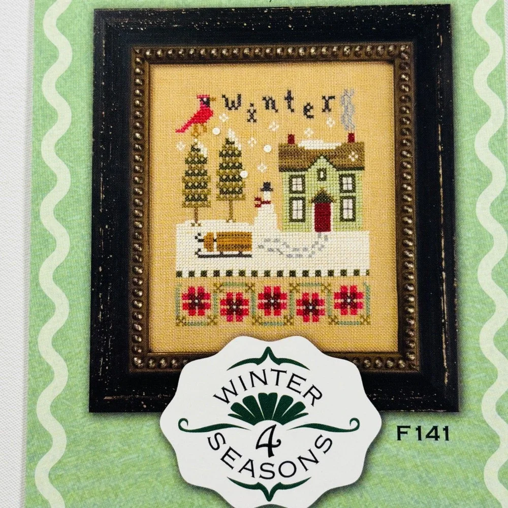 Lizzie Kate 4 Seasons Cross Stitch Patterns & Charms Spring Summer Autumn Winter